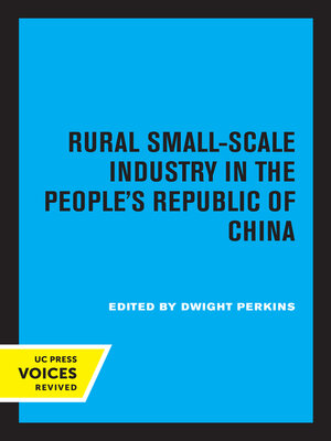 cover image of Rural Small-Scale Industry in the People's Republic of China